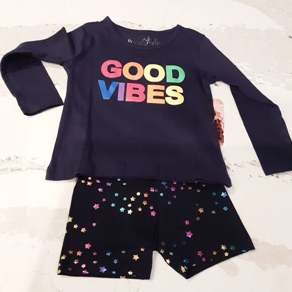 Freestyle and Member's Mark Other - Freestyle and Members Mark Shorts Set Good Vibes‎ sz 3T